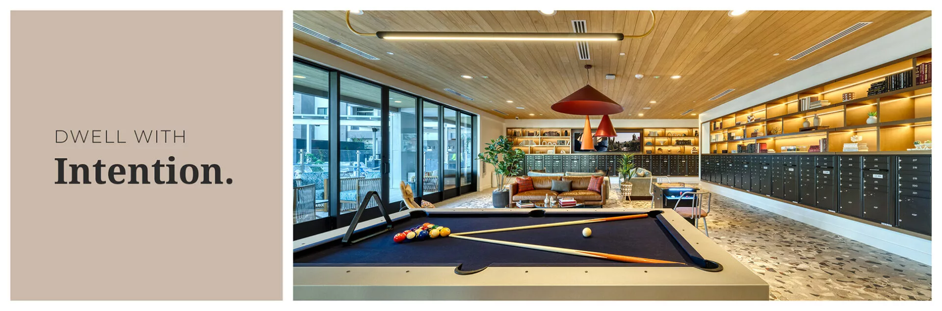 Dwell with intention. Photo of recreation room.